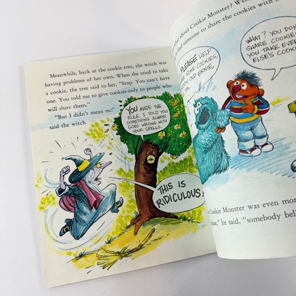 2/$6 Sesame Street Cookie Monster and the Cookie Tree book, Little Golden (HC) - Picture 6 of 12